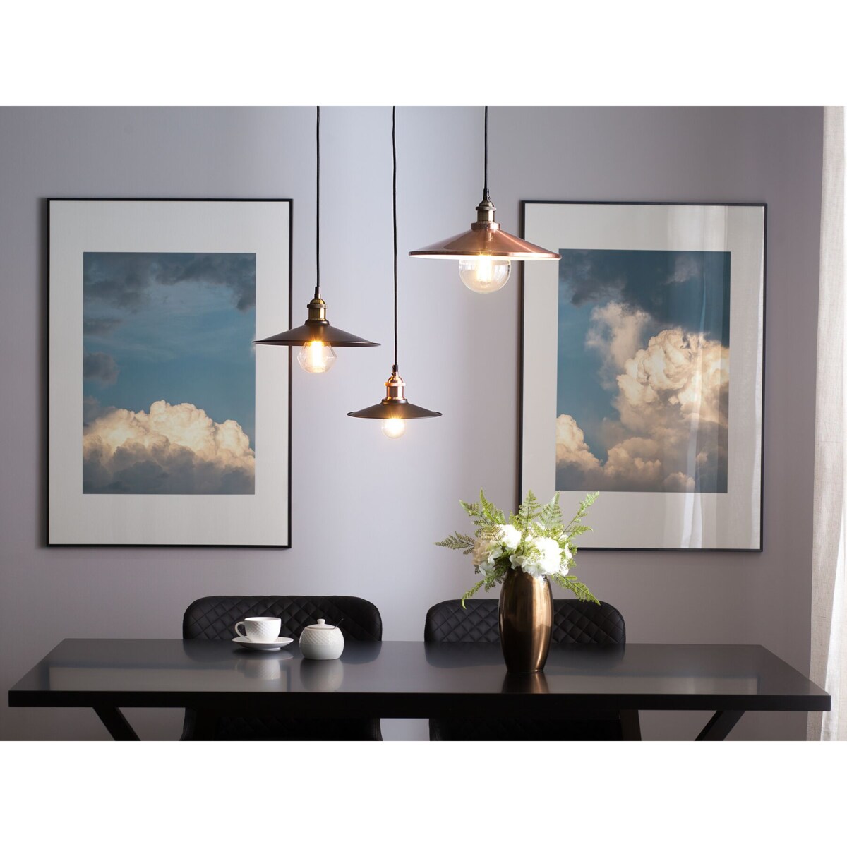 Lampa wisząca metalowa czarna SWIFT