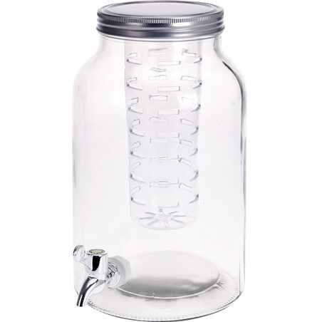 Dystrybutor na zimne napoje z kranikiem, 4 L, szklany