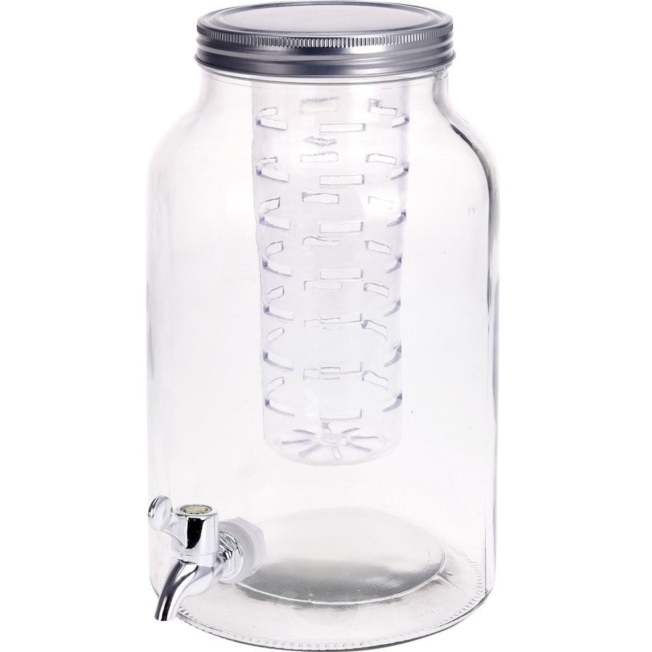 Dystrybutor na zimne napoje z kranikiem, 4 L, szklany