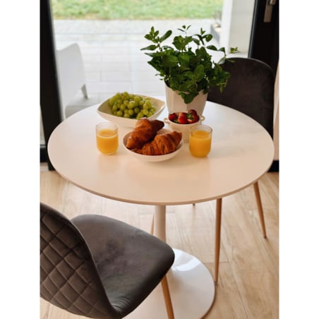 Nowoczesny Biały Okrągły Stół Do Salonu Jadalni Kuchni