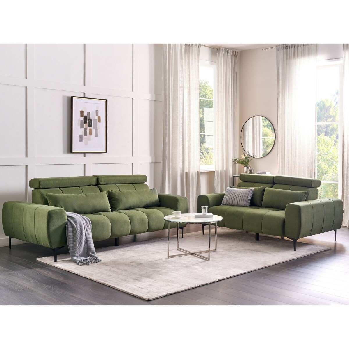 Sofa 2-osobowa zielona VEGAMO