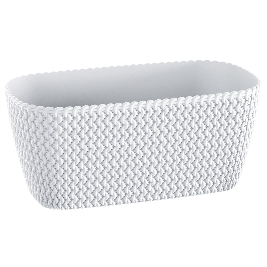 Donica Na Cmentarz Skrzynka Korytko Doniczka Na Wszystkich Świętych 39,7 Cm Biała