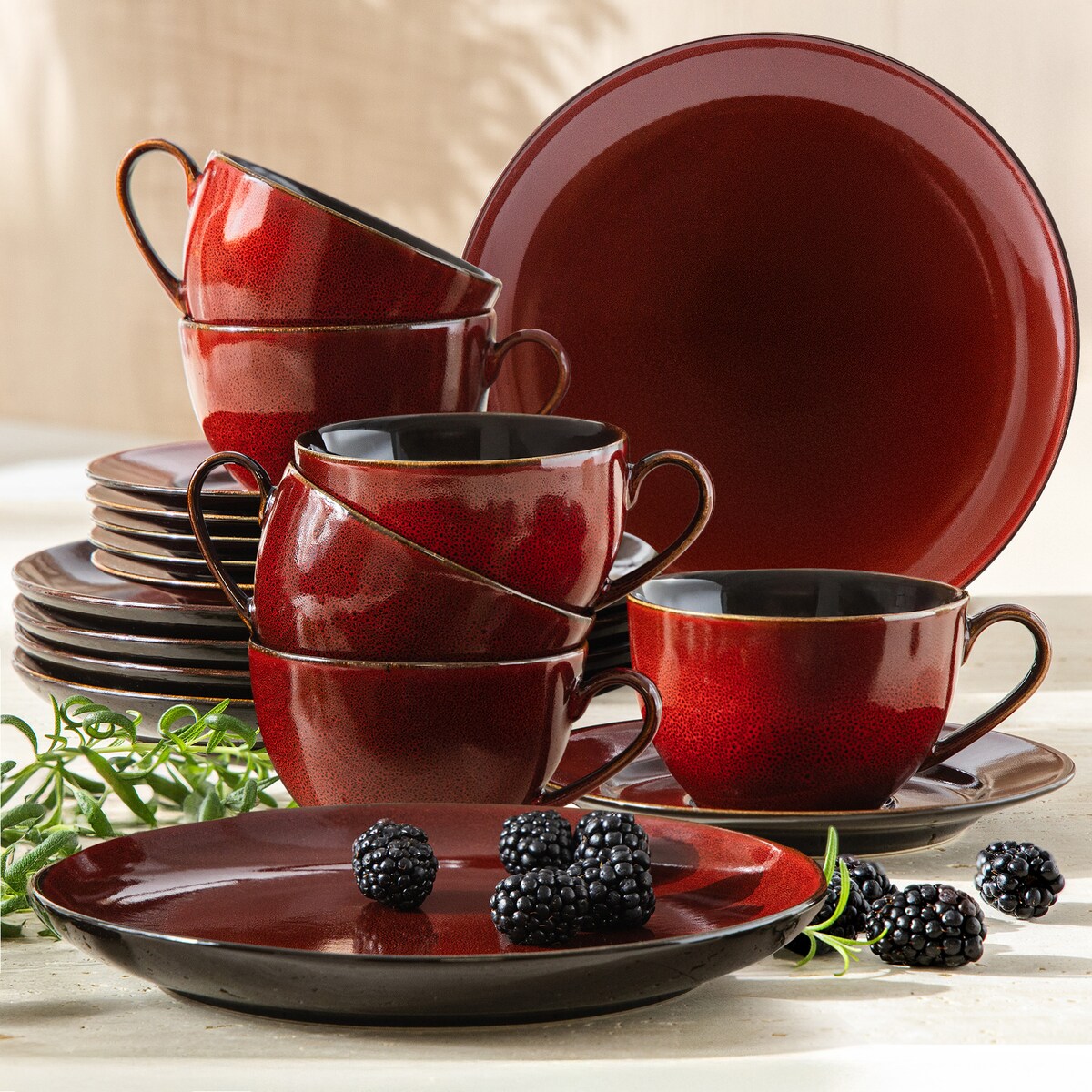 GAMBIA Zestaw kawowy 6 os. (18 el.)