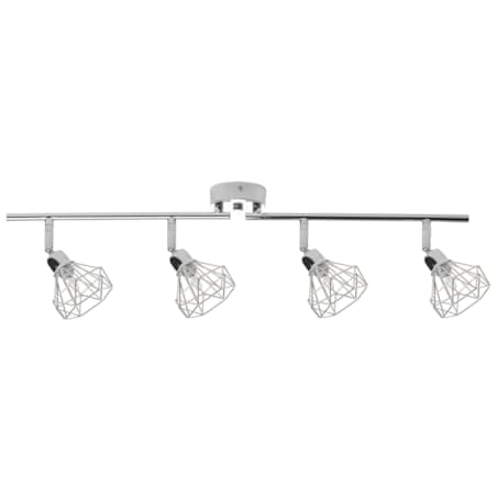 Lampa sufitowa 4-punktowa metalowa srebrna ERMA