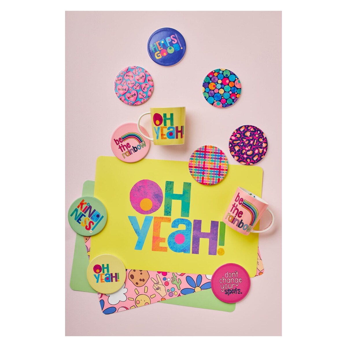 Podkładka pod kubek Be kind, "be the rainbow"