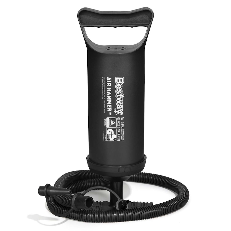 Materac dmuchany Bestway dwuosobowy 203x152x22 cm z pompką tłokową i poduszkami