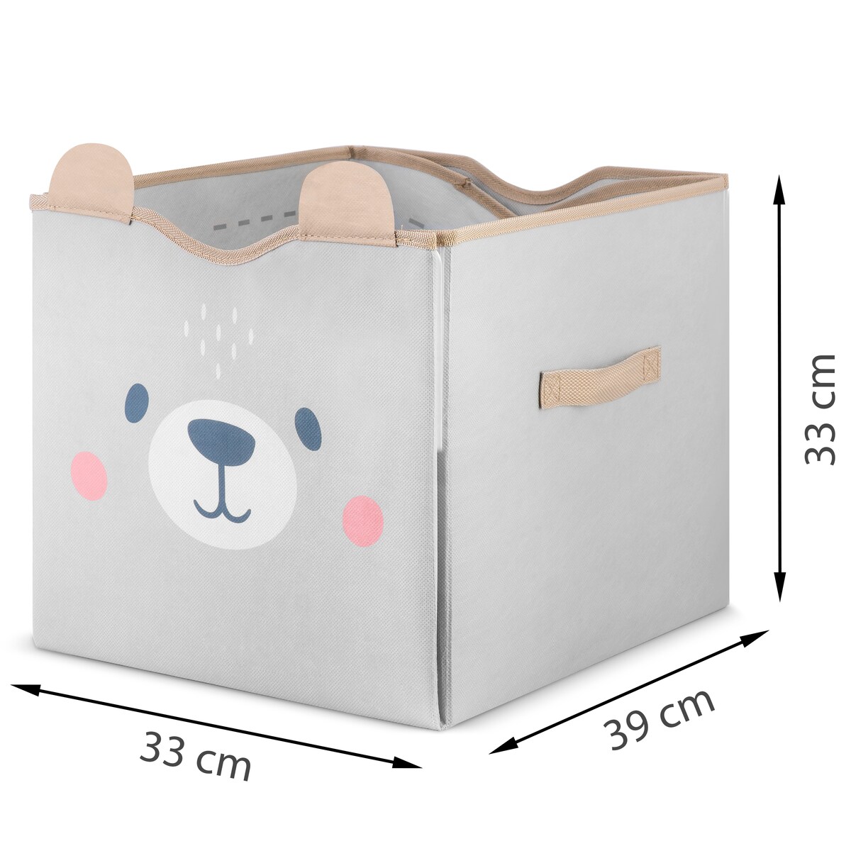 Pojemnik na zabawki i mata 2w1 96x104cm organizer Nukido szary