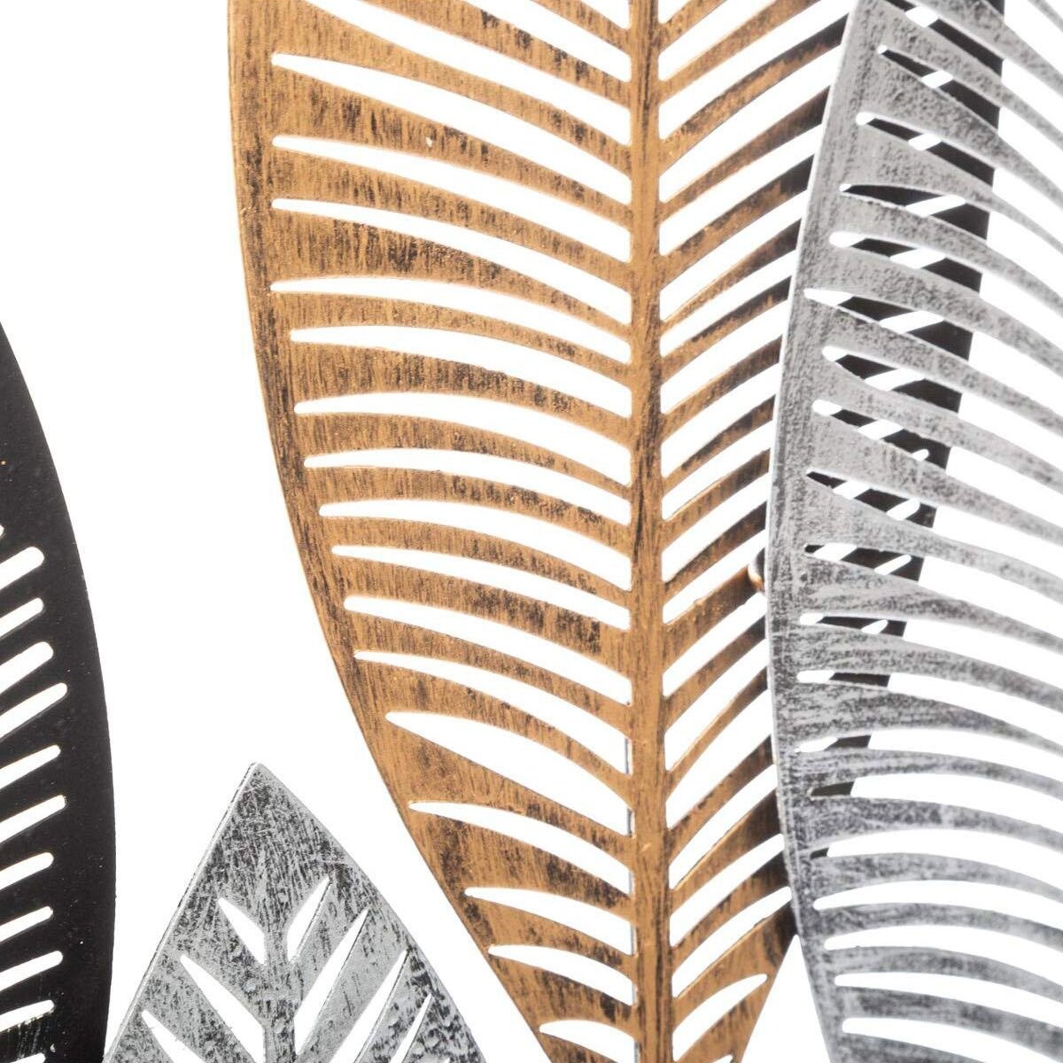 Ozdoba na ścianę, dekoracja ścienna DECO z motywem liści, 37 x 65 cm