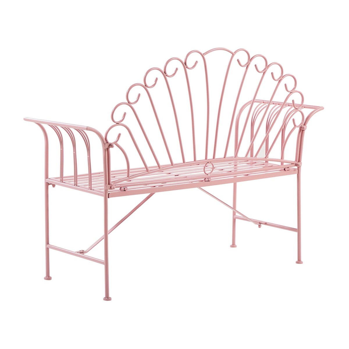 Zestaw mebli balkonowych metalowy różowy CAVINIA