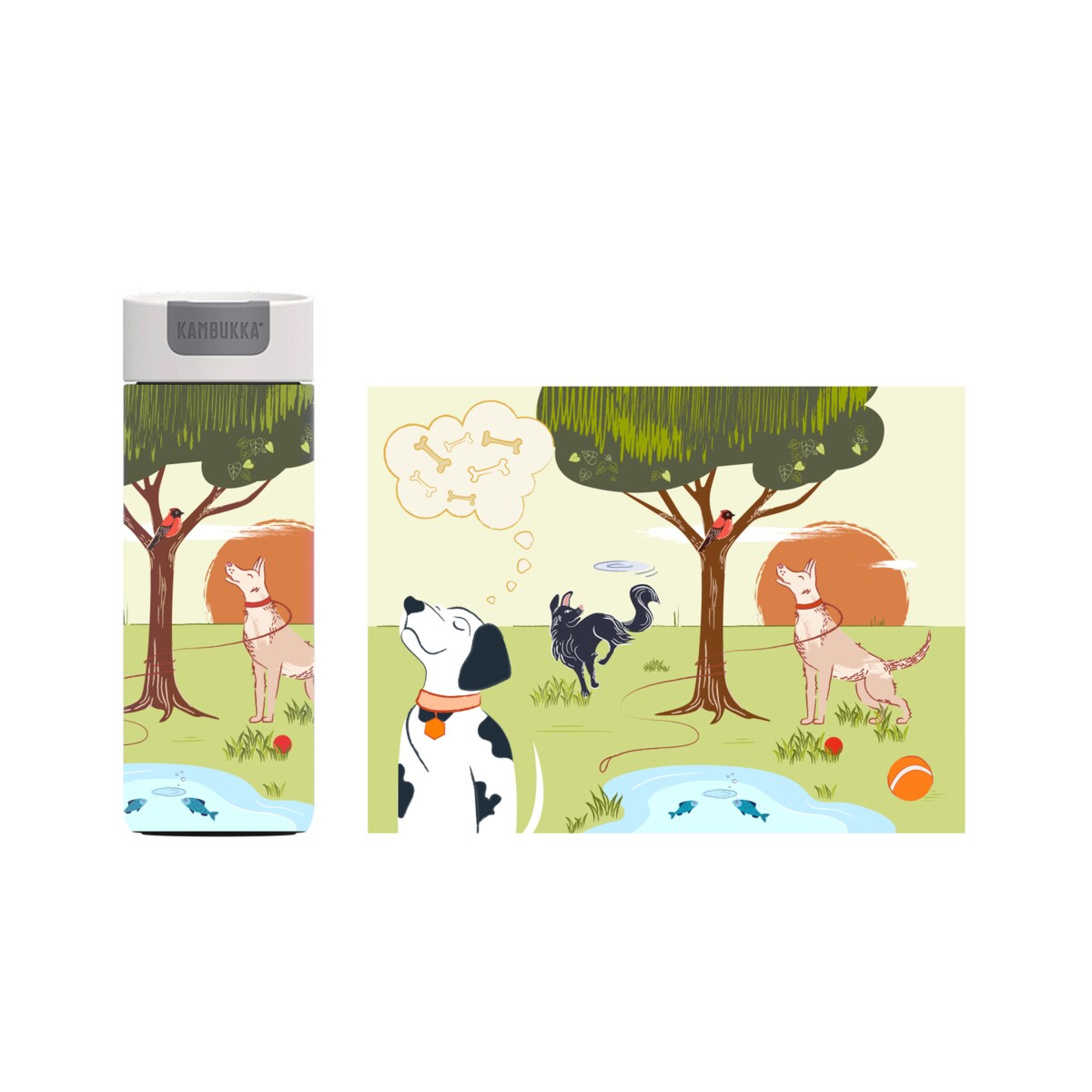 Kambukka kubek termiczny 2x Olympus 500ml Zestaw Woof n' Meow