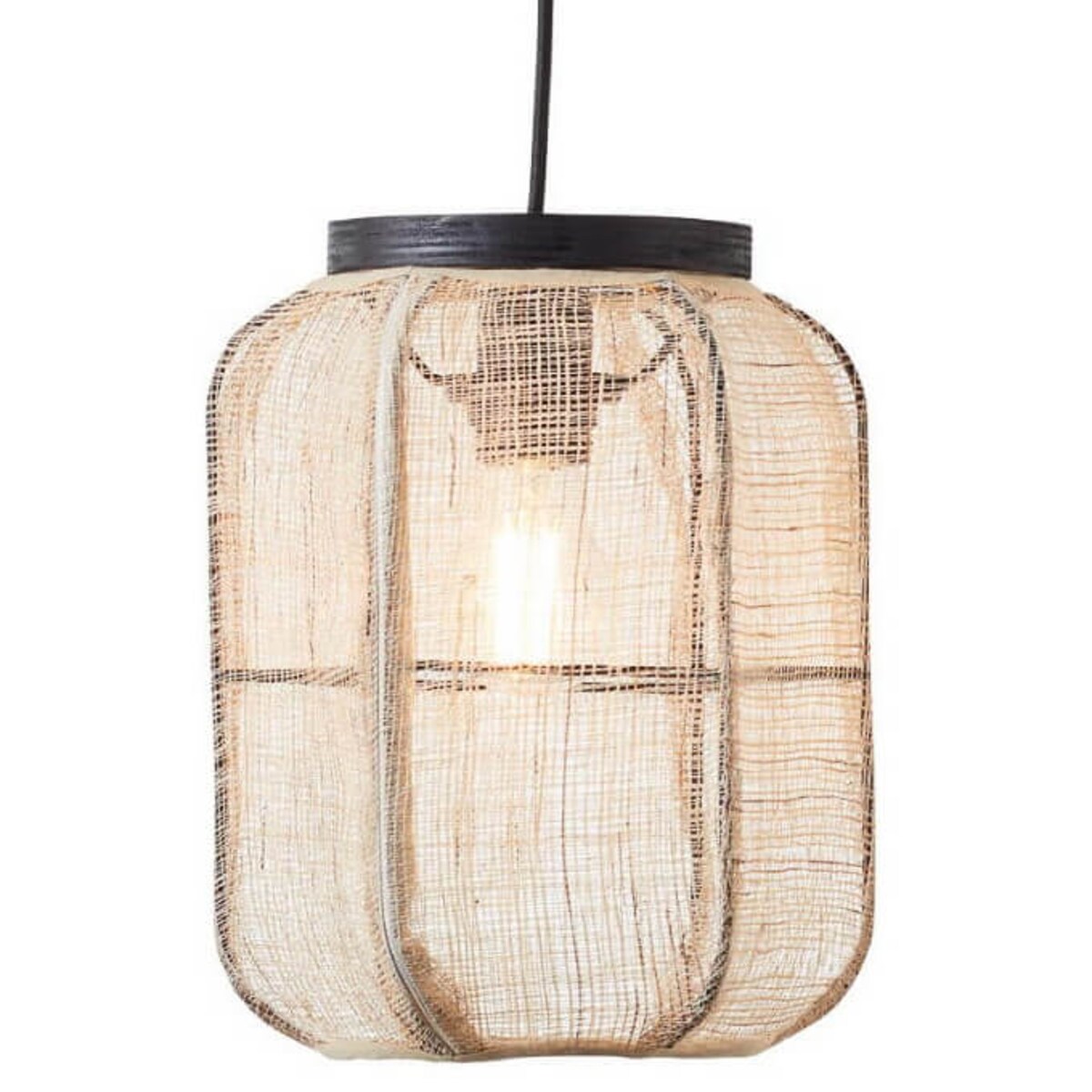 Lampa wisząca tuby Tanah 99565/76 Brilliant potrójna boho beżowy czarny