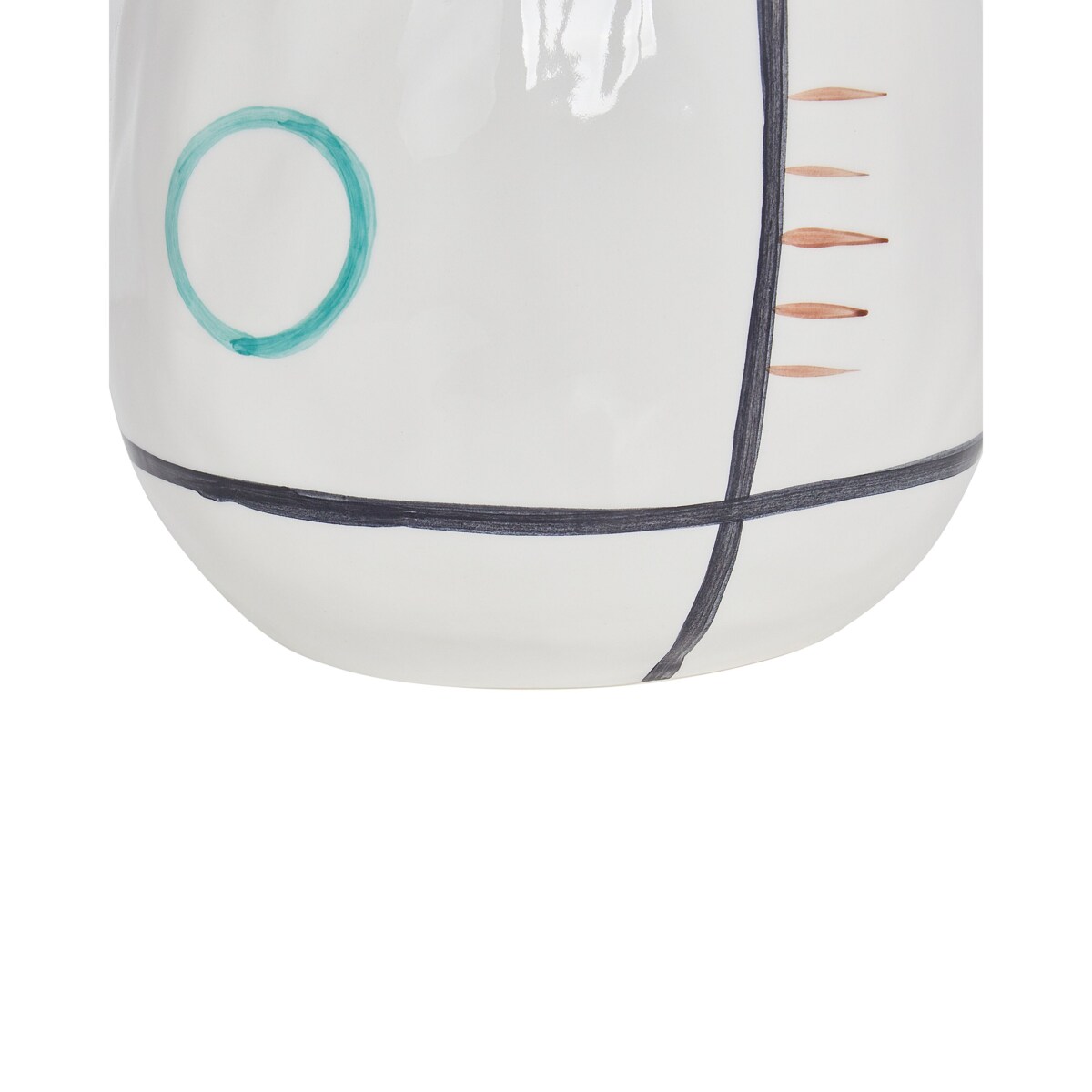 Kamionka Wazon na kwiaty 28 cm Biały Kolorowy DORY