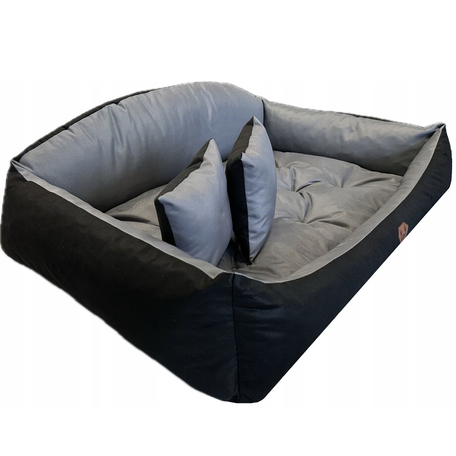 Legowisko Dla Psa Kanapa Posłanie Muszla 100X75 Cm Wodoodporne Poduszki Pikowane Szare