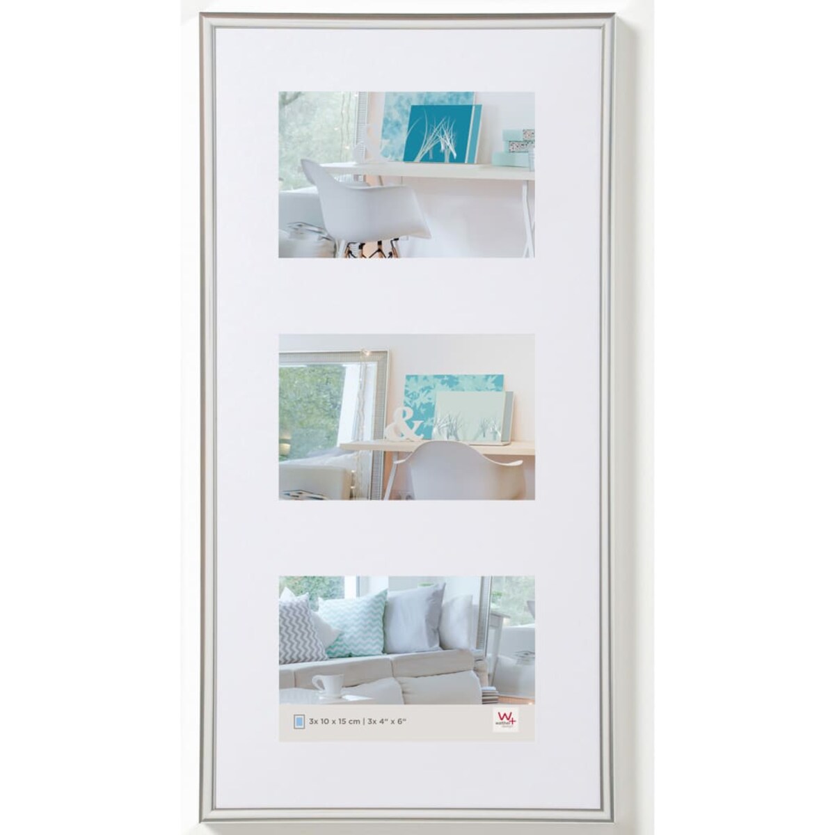 Walther Design Ramka New Lifestyle, 3x10x15 cm, srebrna
