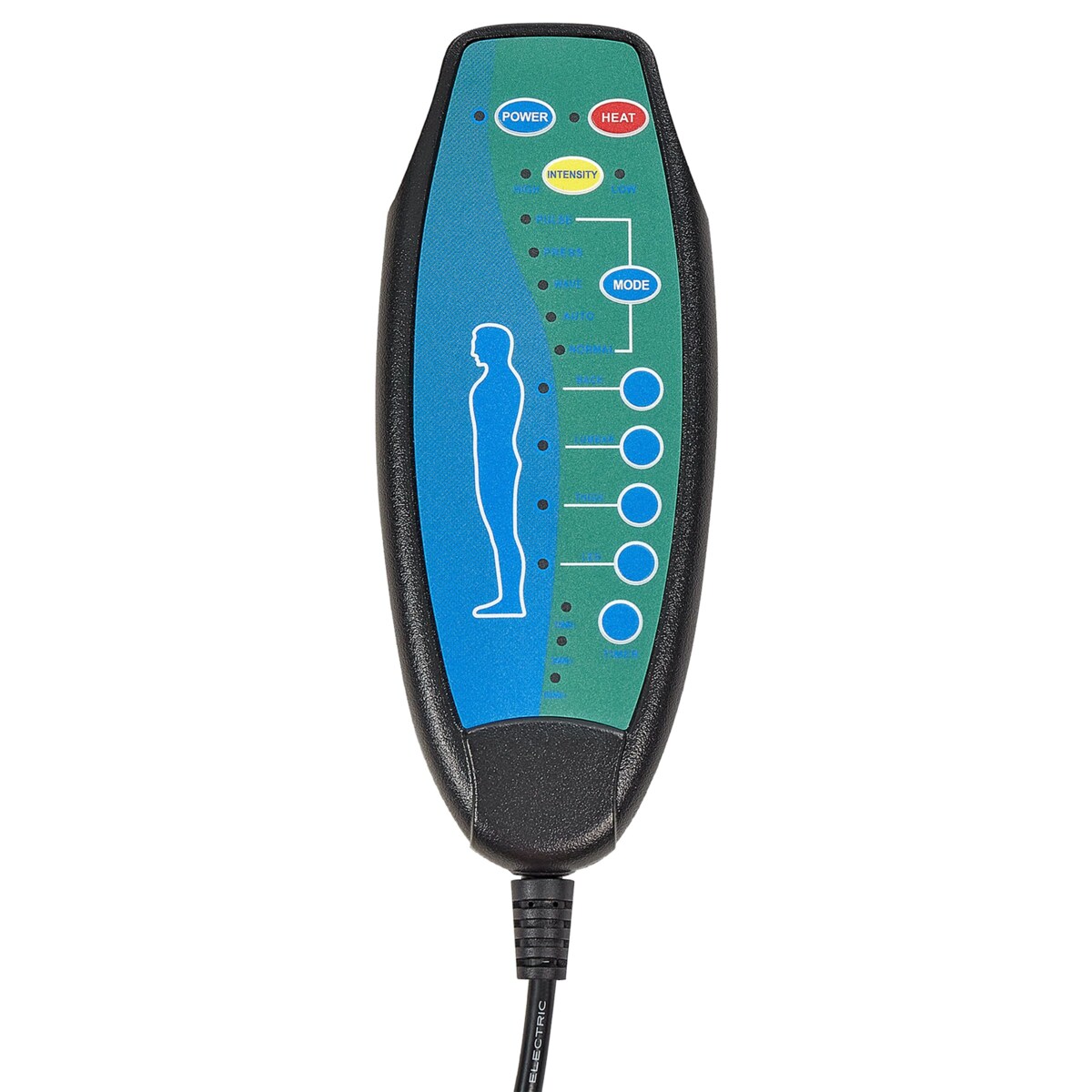 Fotel biurowy regulowany z funkcją masażu skórzany czarny DIAMOND