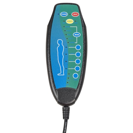 Fotel biurowy regulowany z funkcją masażu skórzany czarny DIAMOND