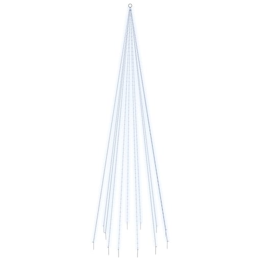 vidaXL Choinka do montażu na maszcie, 732 zimnych białych LED, 500 cm