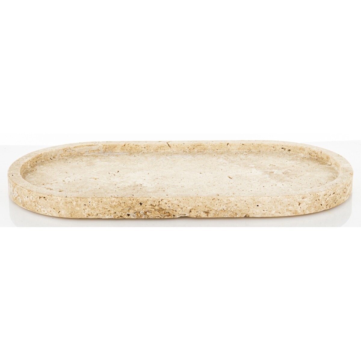 Taca dekoracyjna owalna trawertynowa 30x15x2 cm