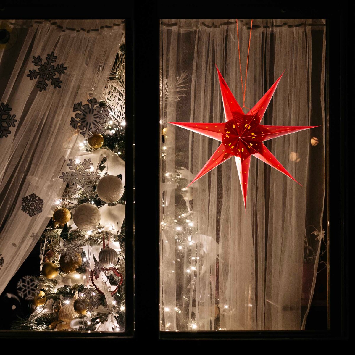 Gwiazda Świąteczna Świecąca Ozdoba Na Okno 60 Cm