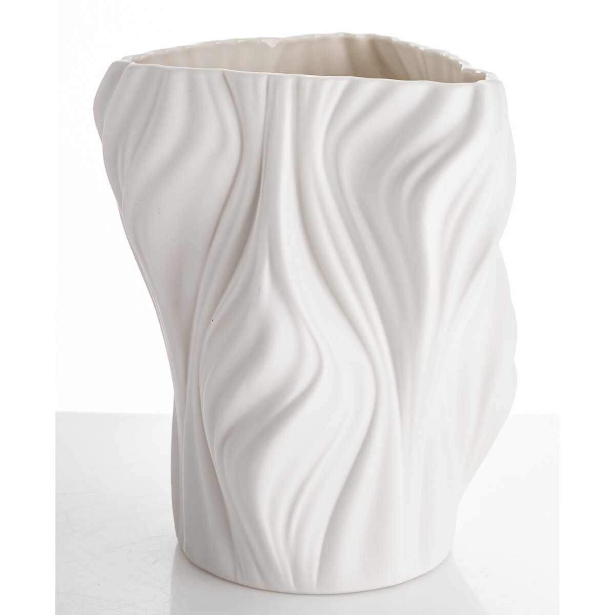 Wazon porcelanowy 20,5x16,5x16,5 cm IRREGULAR biały