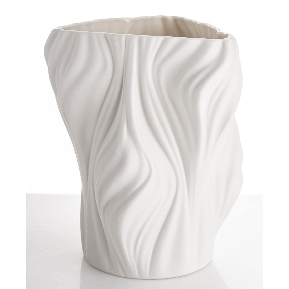 Wazon porcelanowy 20,5x16,5x16,5 cm IRREGULAR biały