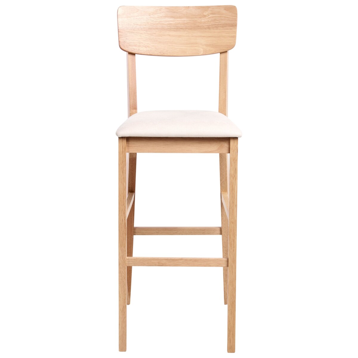 Zestaw 2 krzeseł barowych AMBLER Drewno Jasny brąz/ beżowy