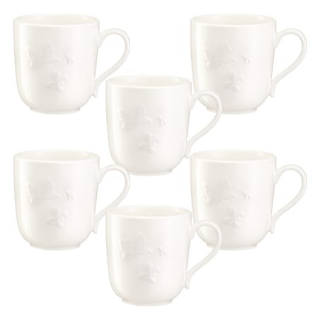 VILLA ITALIA Zestaw kubków porcelanowych 300 ml 6 sztuk VANESSA