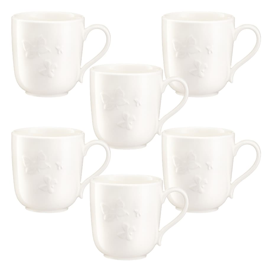 VILLA ITALIA Zestaw kubków porcelanowych 300 ml 6 sztuk VANESSA