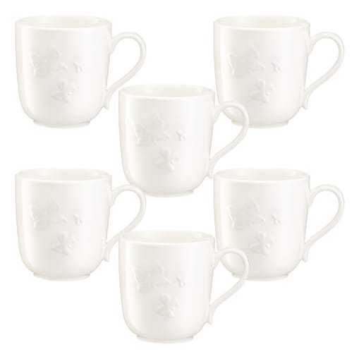VILLA ITALIA Zestaw kubków porcelanowych 300 ml 6 sztuk VANESSA