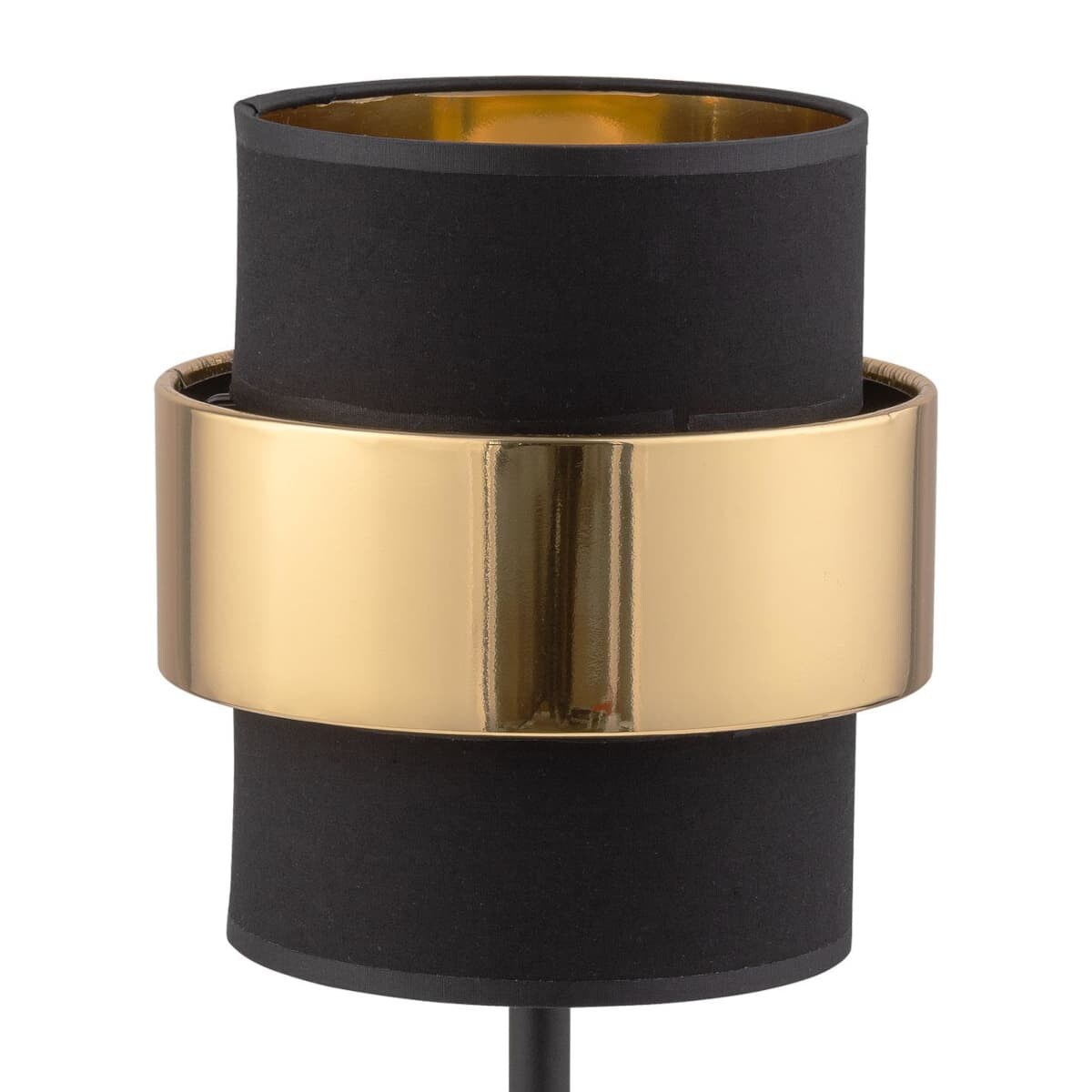 Lampka nocna glamour Calisto 4705 TK Lighting z tkaniny czarna złota