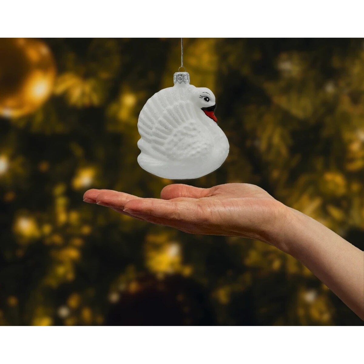 Bombka choinkowa: Majestatyczny Łabędź