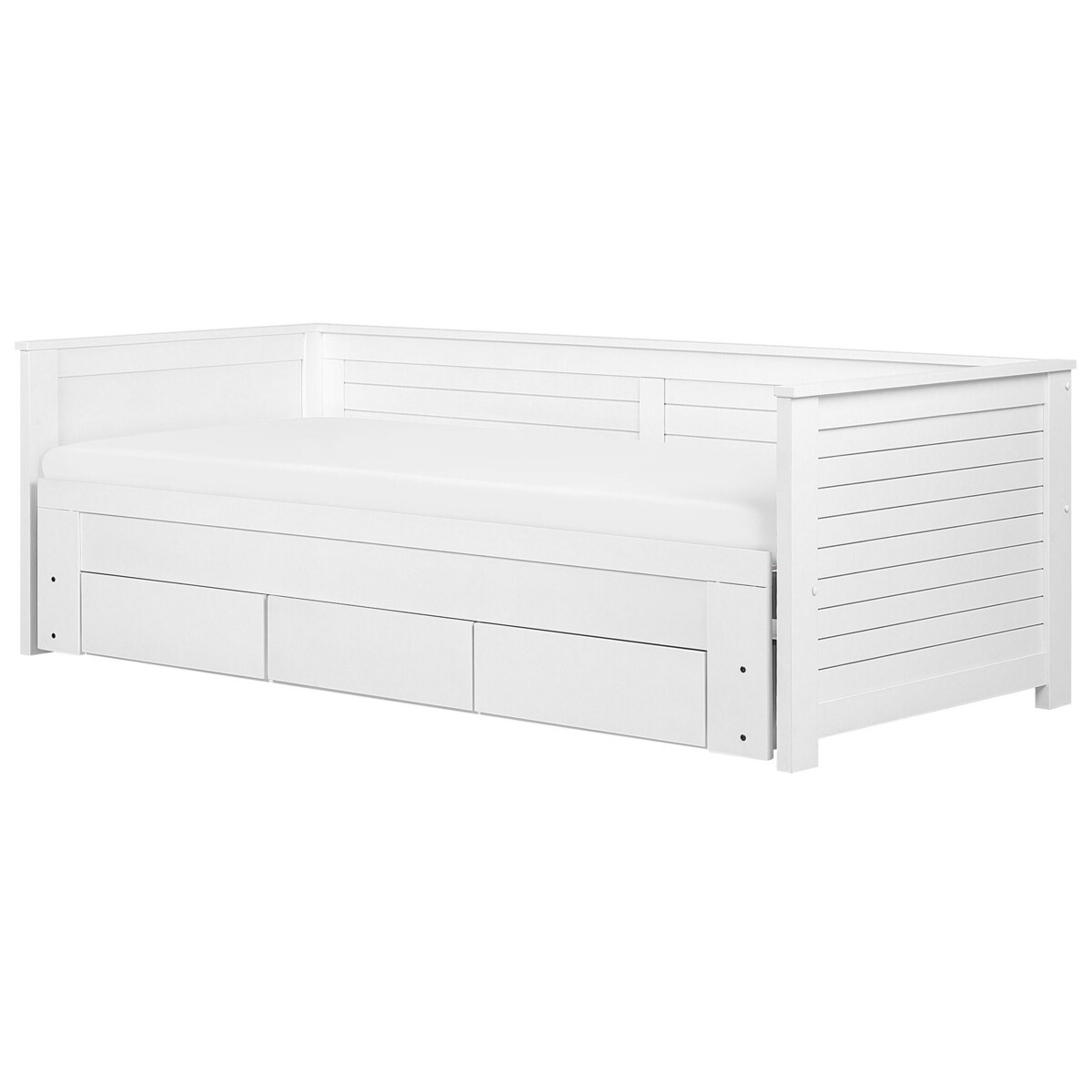 Łóżko wysuwane drewniane 90 x 200 cm białe CAHORS