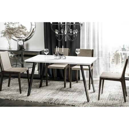 Stół rozkładany LIWIA 130(210)x80 biały połysk