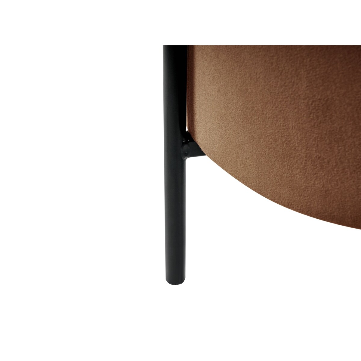 Puf ze schowkiem WENONA Welur Ciemnobrązowy