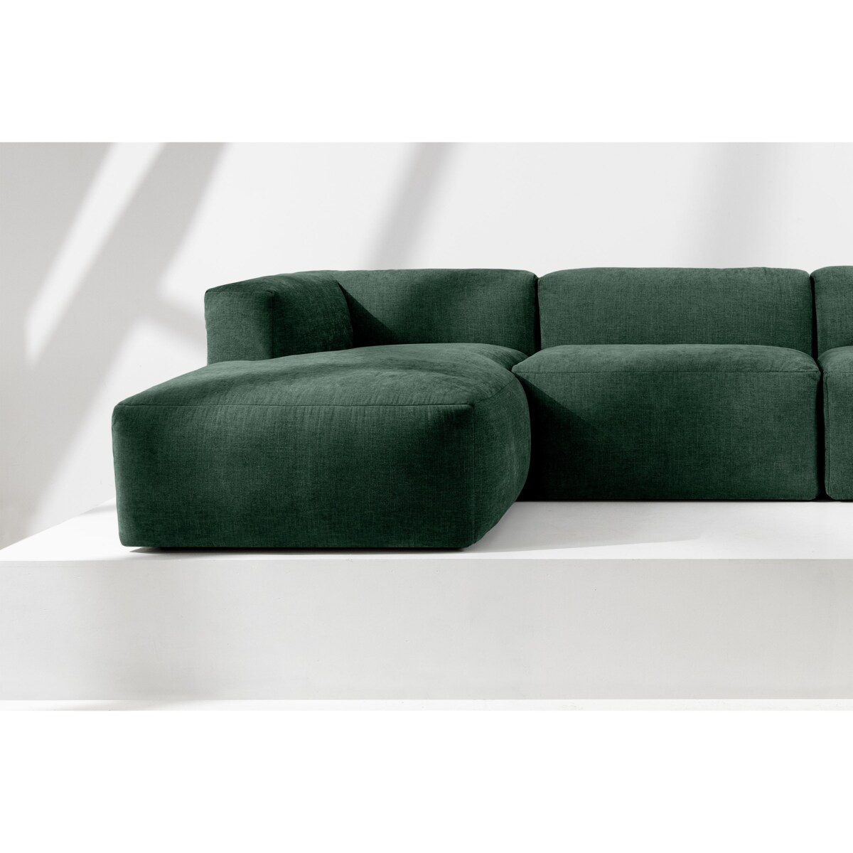 KONSIMO BUFFO Narożnik prawy z niezwykle miękkim i wygodnym siedziskiem, kolor morski