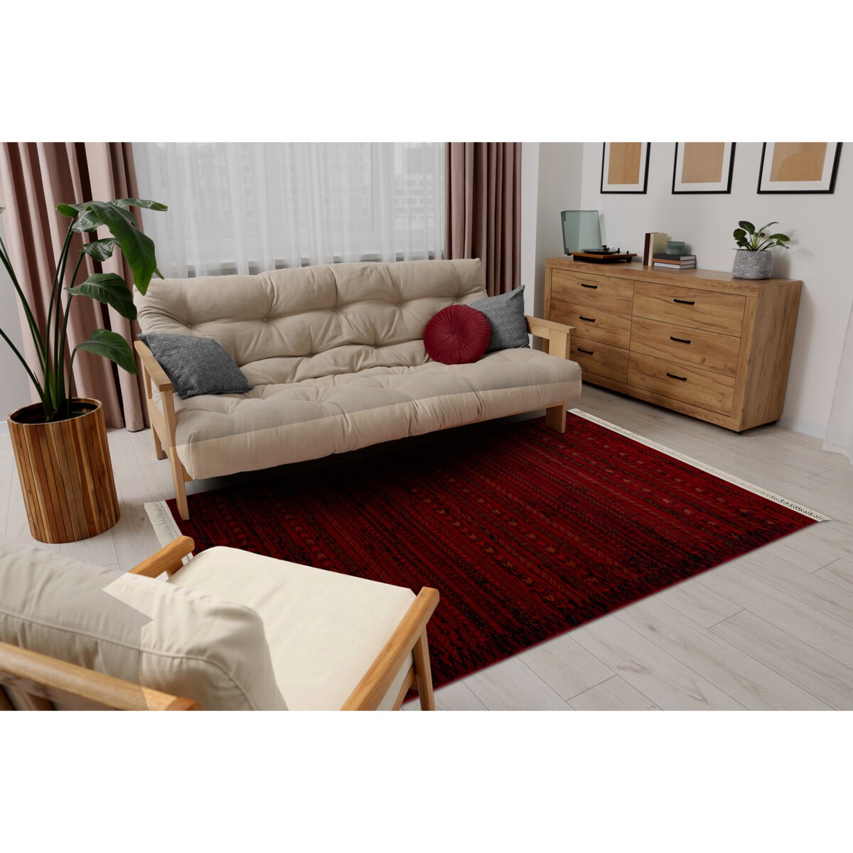 Dywan ORIENT 5820 bordo / czarny Orientalny, 200x290 cm