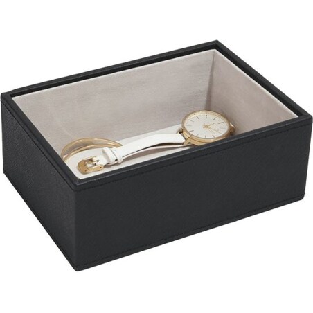 Szkatułka na biżuterię Stackers open mini czarna velvet