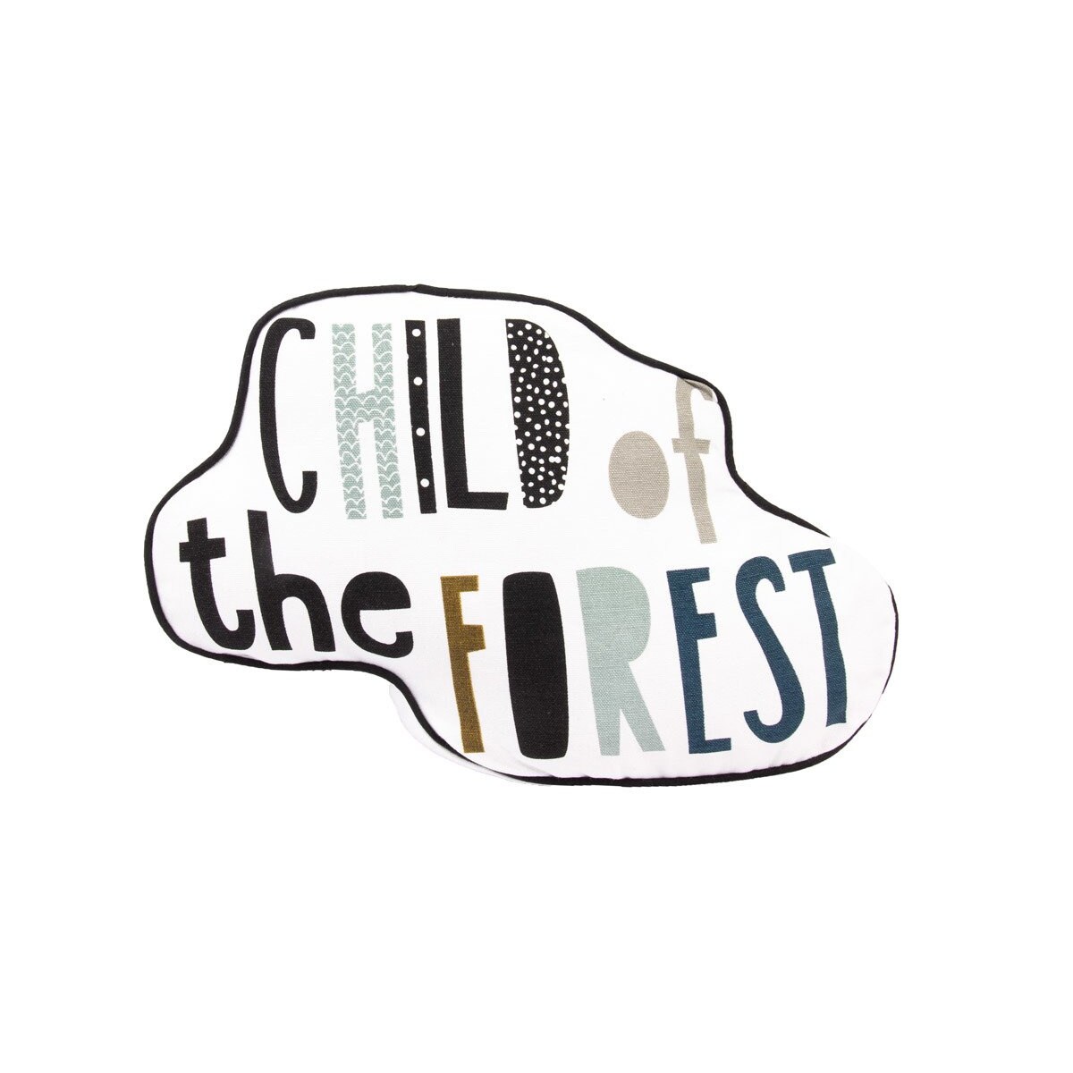 Poduszka dla dziecka THE FOREST z napisem, TODAY