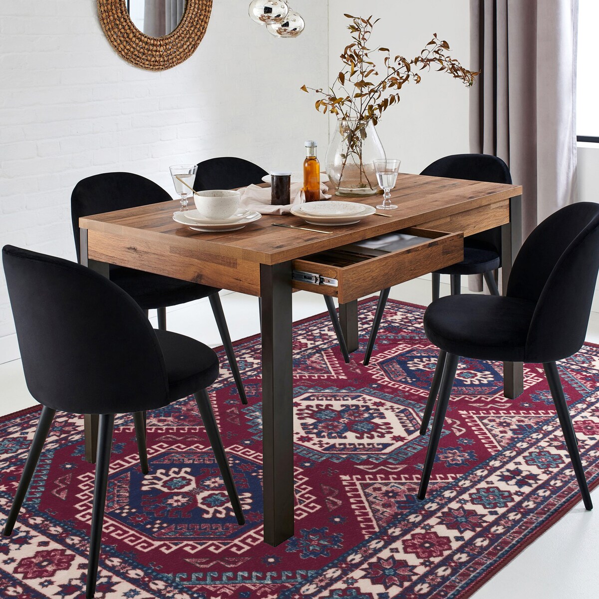 Dywan Klasyczny Sereno 160x230 cm Velvet Bordowy