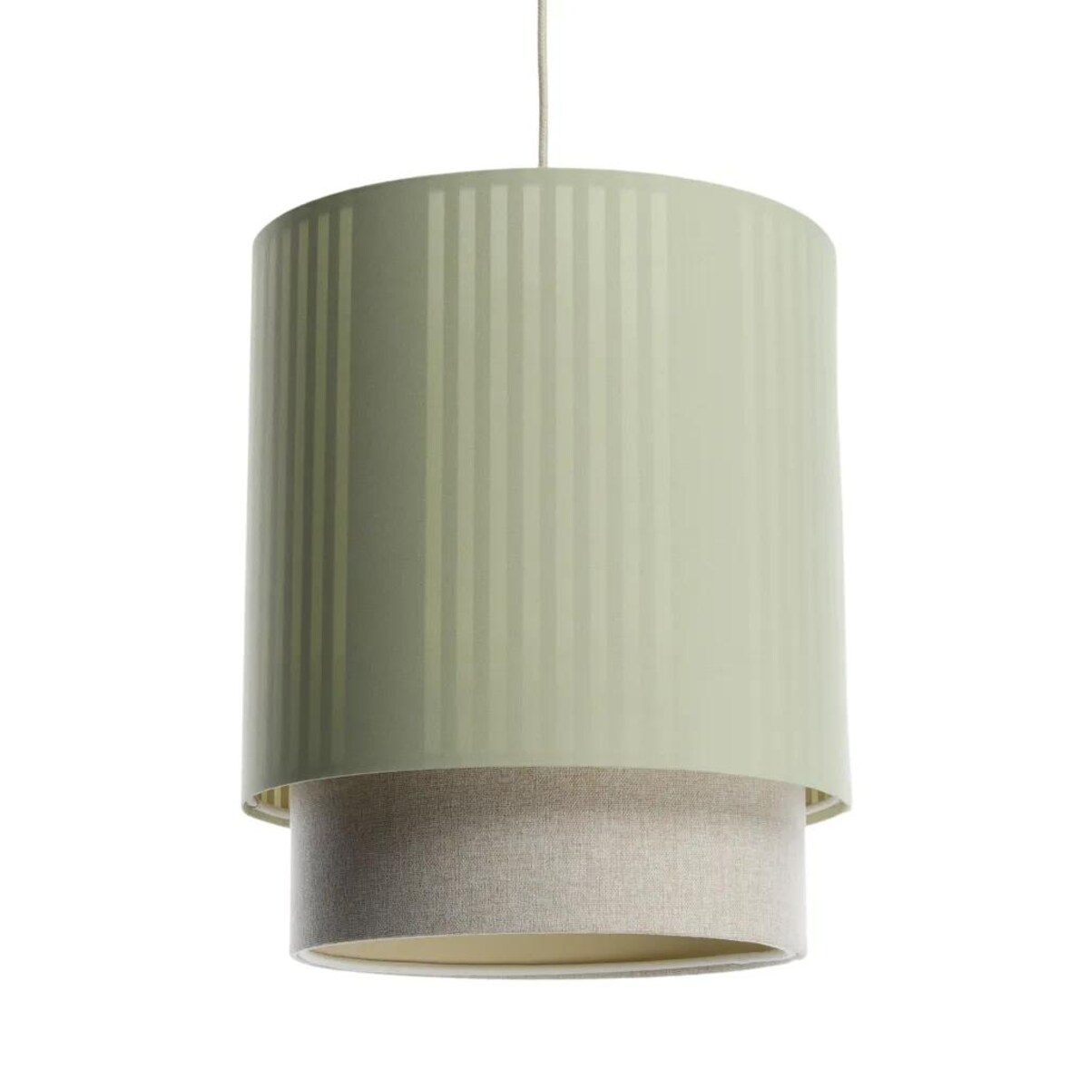 Lampa wisząca DUO LAMI LINE 30 zielona/beżowa