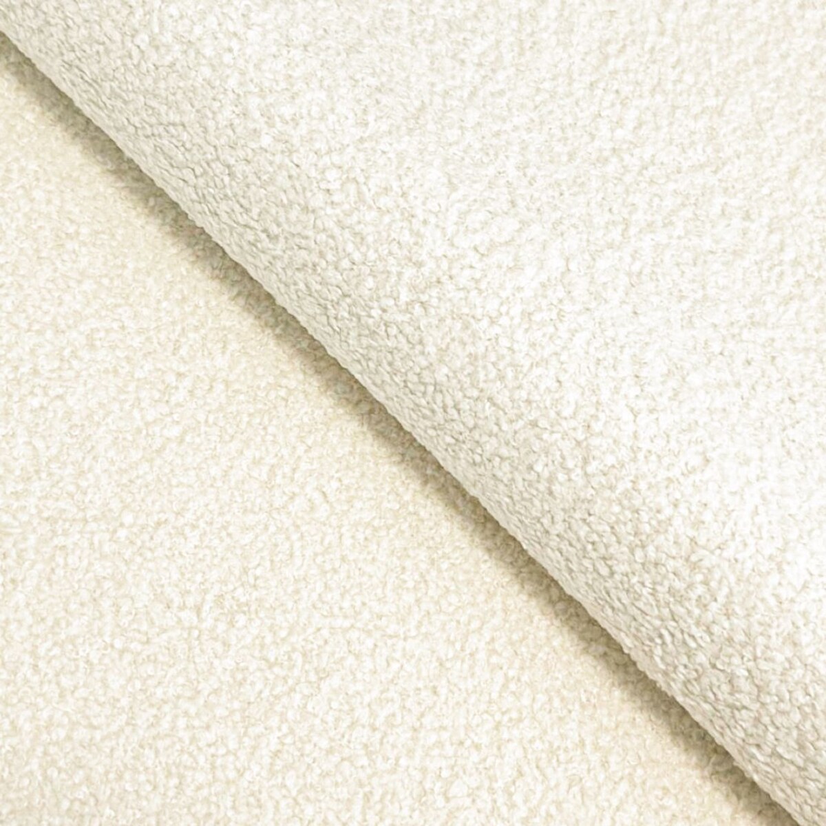 Narożnik z funkcją spania ALOO, lewostronny, tkanina boucle-kremowa