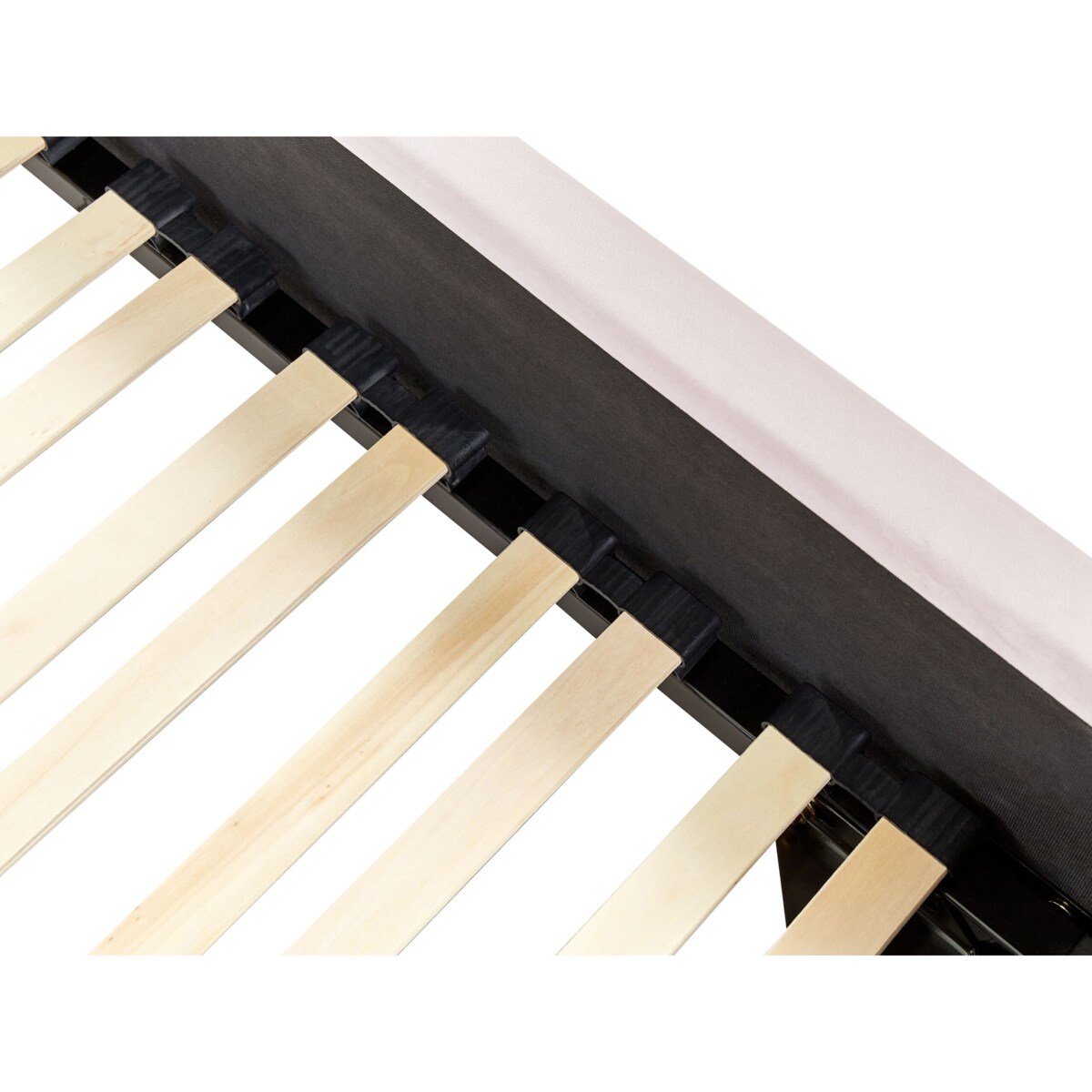 Łóżko welurowe 90 x 200 cm różowe METZ