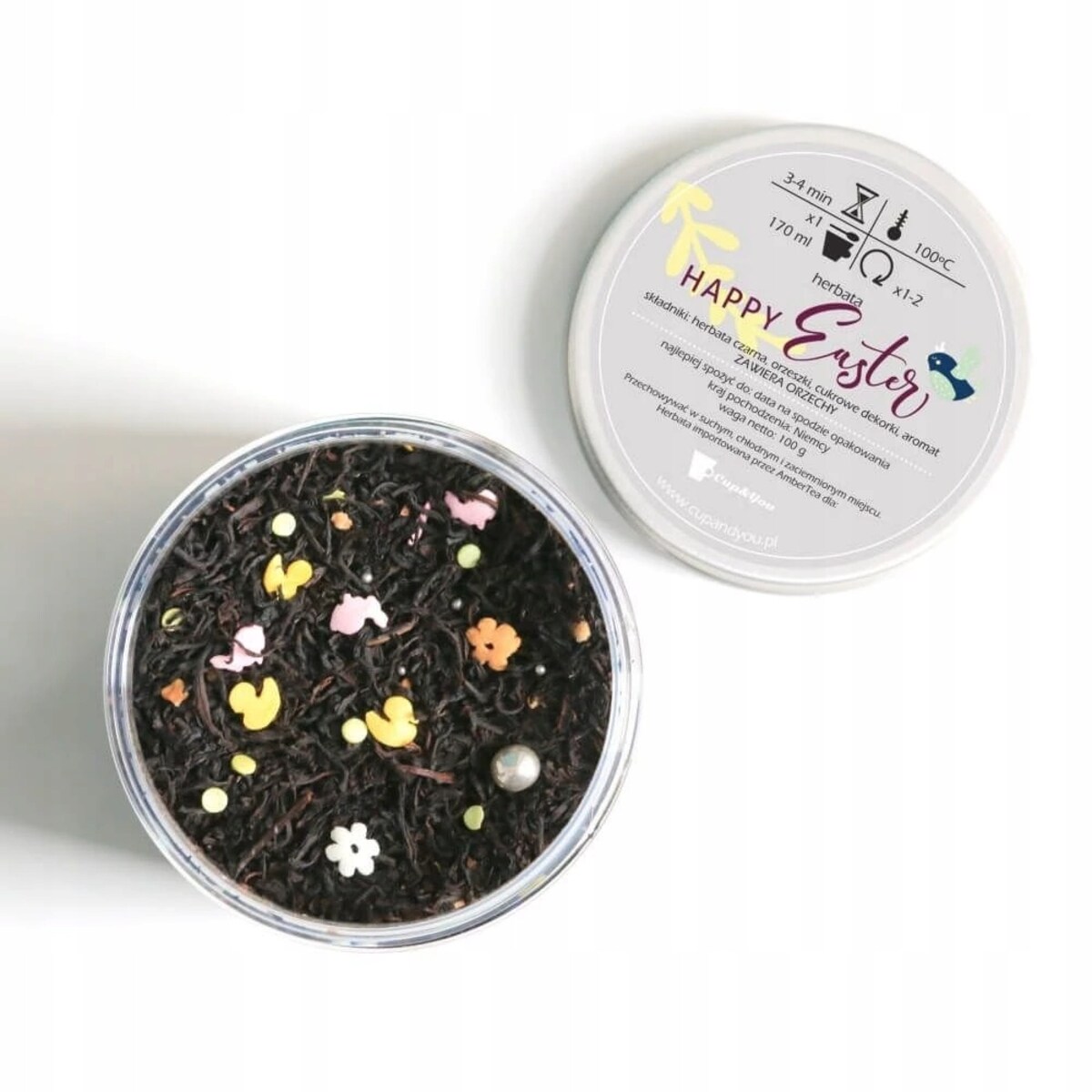Herbata czarna sypana liściasta HAPPY EASTER prezent upominek na Wielkanoc Zajączka dla kobiety faceta