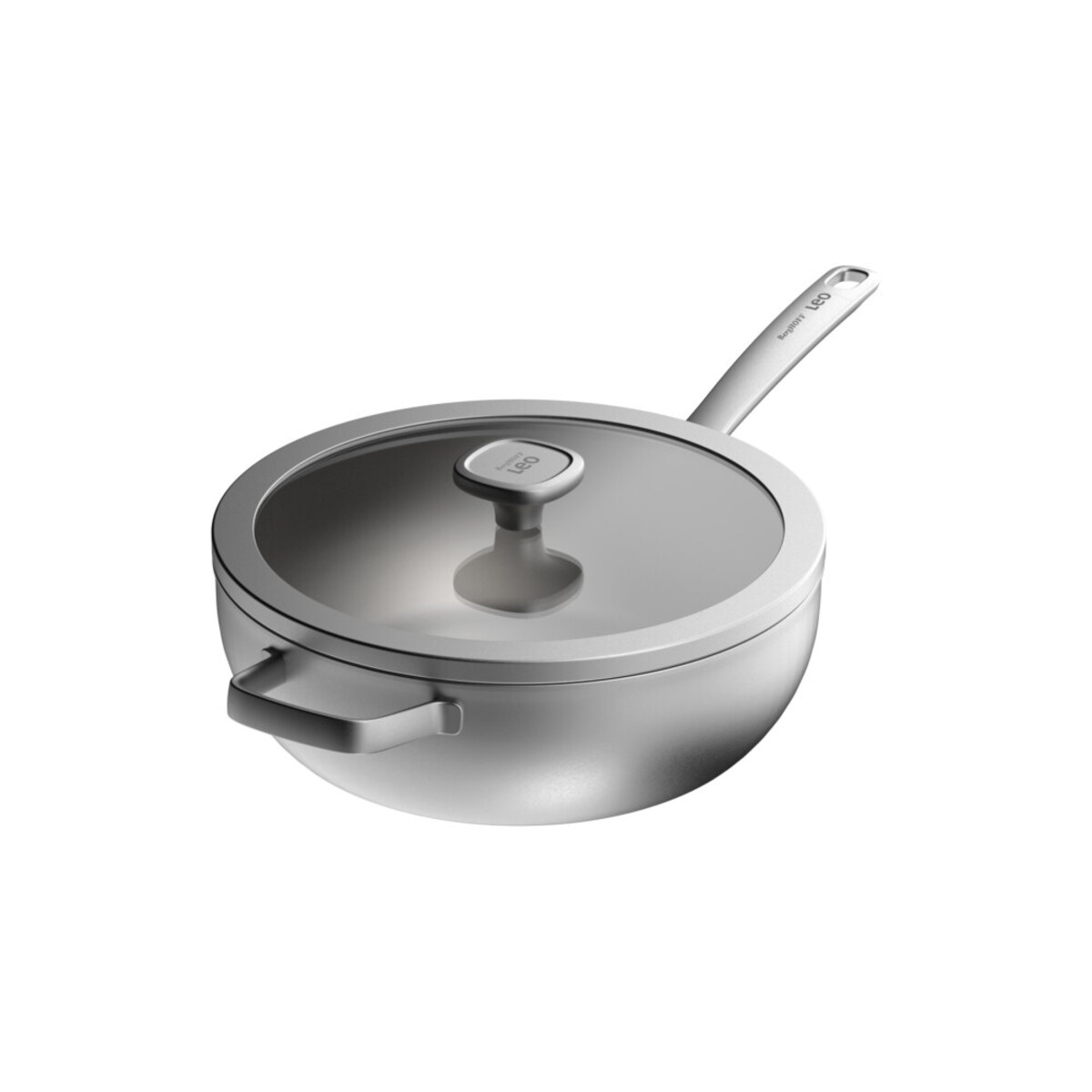 Patelnia stir-fry z pokrywą Graphite, stal nierdzewna z recykling 28 cm, 4,9 L BergHOFF