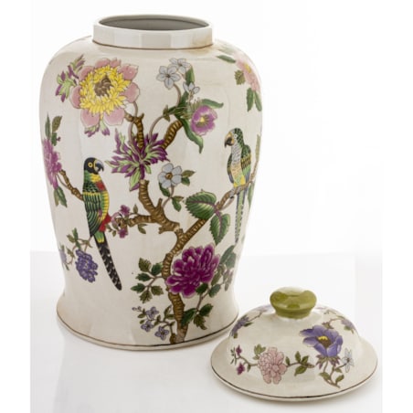 Amfora porcelanowy pojemnik z pokrywą 49x25x25 cm LORO