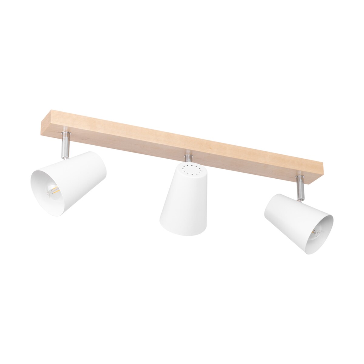 Drewniana Lampa Sufitowa BRITOP Lighting 3xE14 Max.40W Naturalna Brzoza z Białym Kloszem, Polski Producent, 1 szt.