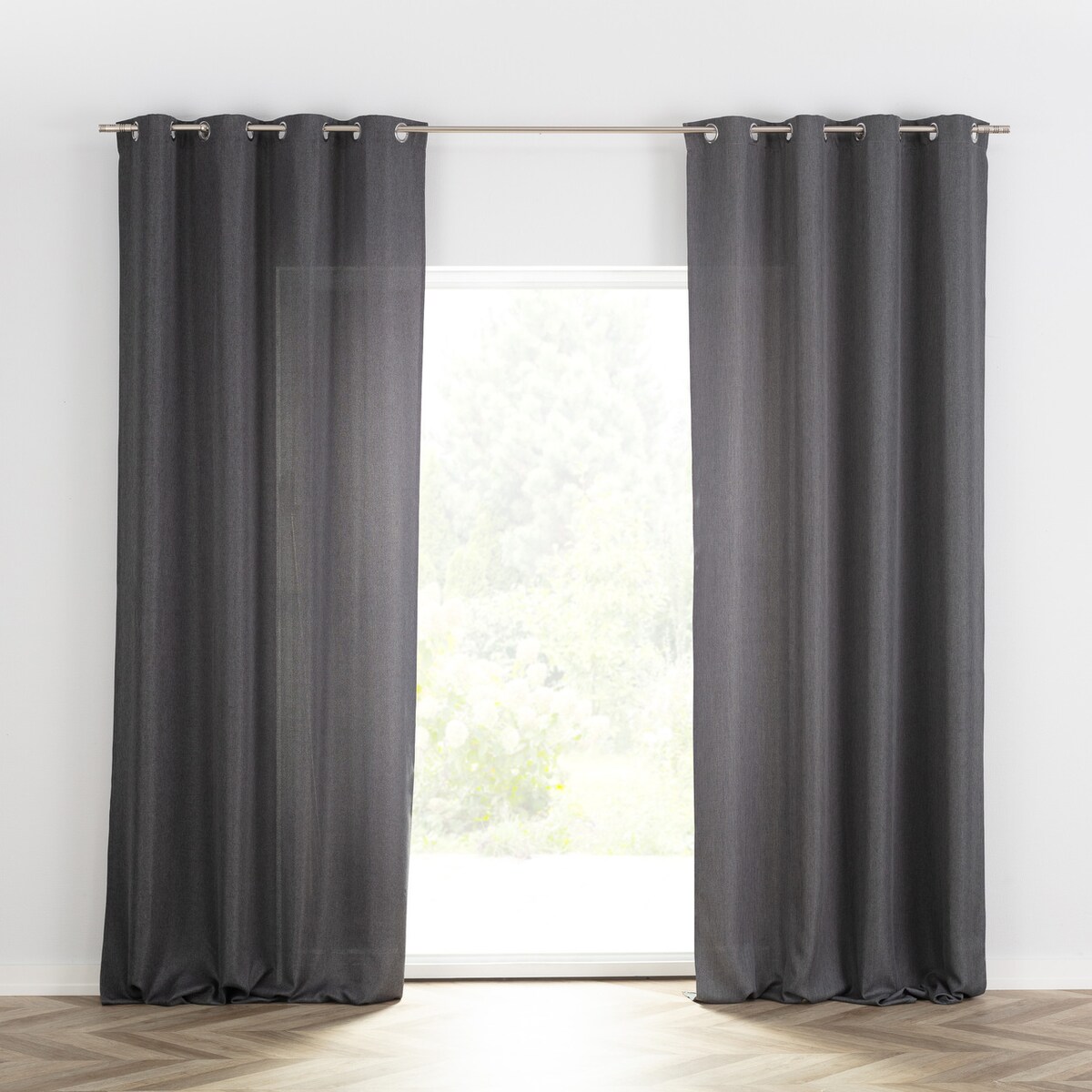 Zasłona BASIC na kółkach 140x280cm stalowy 1 szt. 140x280 szary