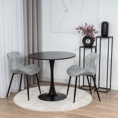 Krzesło tapicerowane do salonu skandynawskie nowoczesne szare