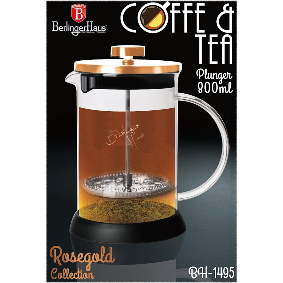 Zaparzacz do kawy i herbaty 800ml Berlinger Haus BH-1495 Rose Gold