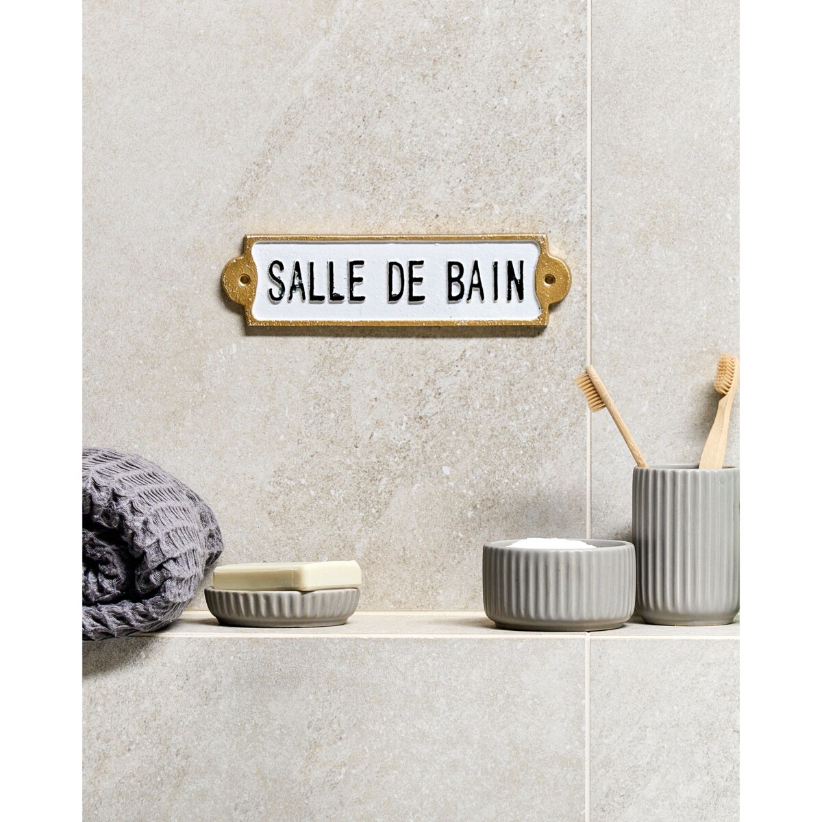 Dekoracja ścienna ISERE Biały 6 cm